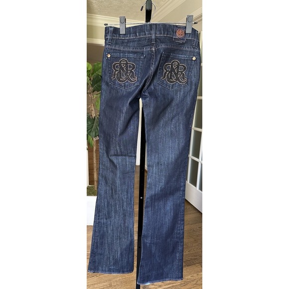 Vintage Y2K Rock & Republic Kasandra Jeans Women 24 Bootcut Dark Wash USA Made - Picture 6 of 11